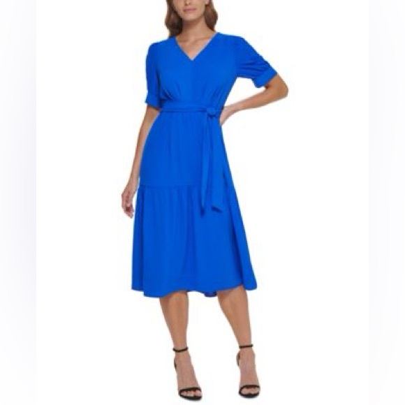 DKNY Royal Blue Midi Dress - Picture 3 of 7